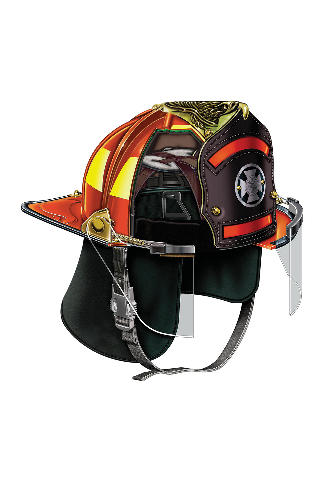 fire motorcycle helmet American Classic™ Fire Helmet - Adjustable Fit with Patented THERMAX™ Fiberglass Shell